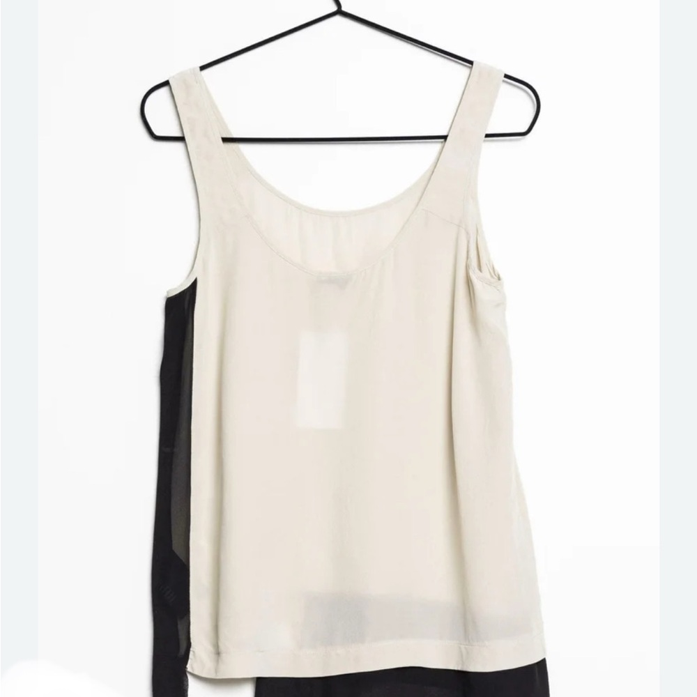 Club Monaco Cream and Black Tank Top